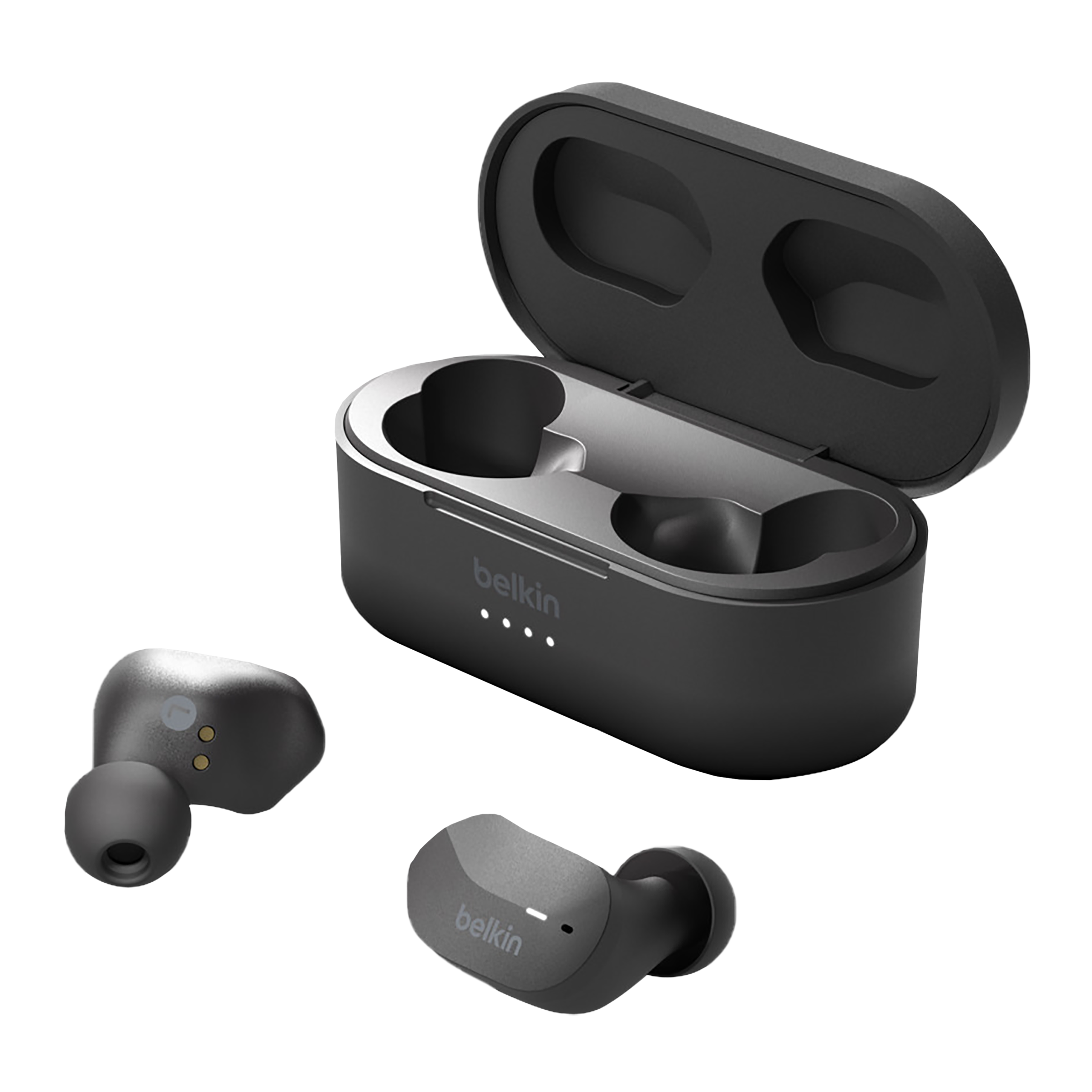 belkin Soundform AUC001BTBK TWS Earbuds with Active Noise Cancellation IPX5 Sweat Water Resistant 19 Hours Playback Black